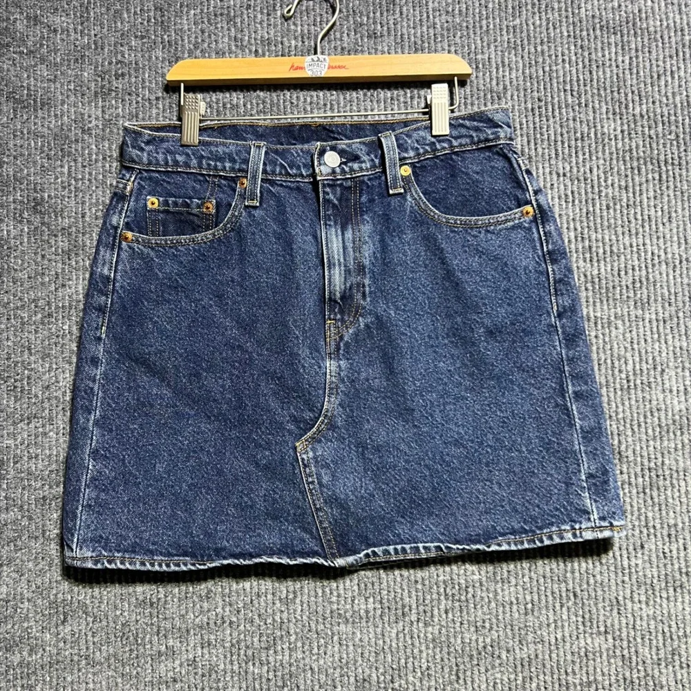 Levis Denim Mini Skirt Womens 29 Blue Indigo A-Line Casual 79752-0007
